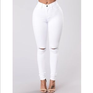 white fashion nova canopy jeans